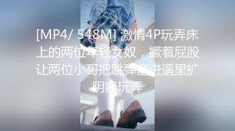 [MP4/ 548M] 激情4P玩弄床上的两位年轻女奴，撅着屁股让两位小哥把跳弹塞进逼里扩阴器玩弄