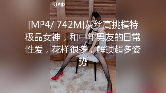 [MP4/ 742M]灰丝高挑模特极品女神，和中年男友的日常性爱，花样很多，解锁超多姿势